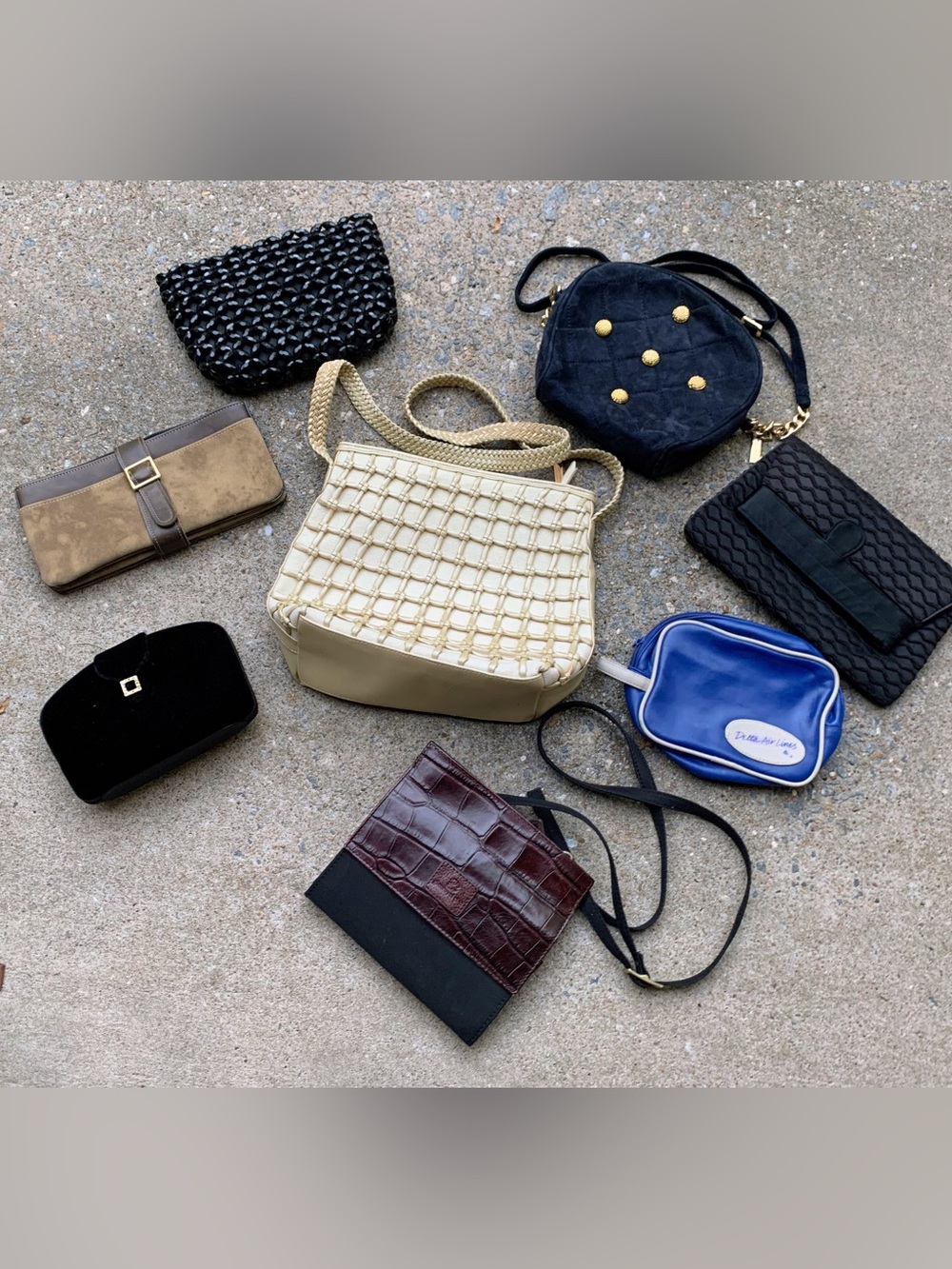 Bundle of 8 Vintage Clutches and Crossbodies